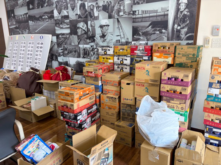 お花見準備の様子