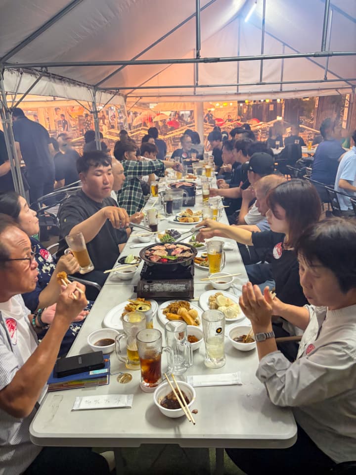 ビアガーデンで乾杯！