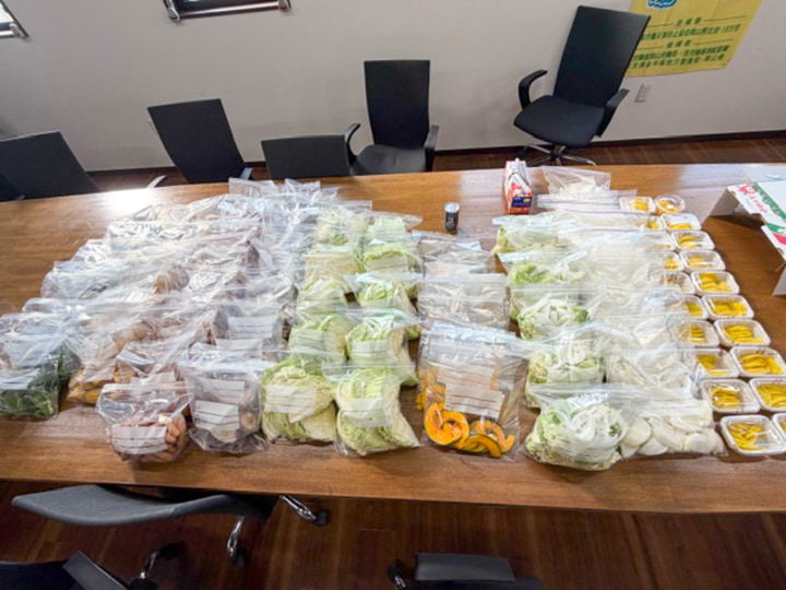 お花見準備の様子