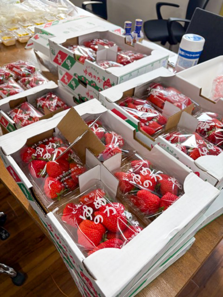 お花見準備の様子