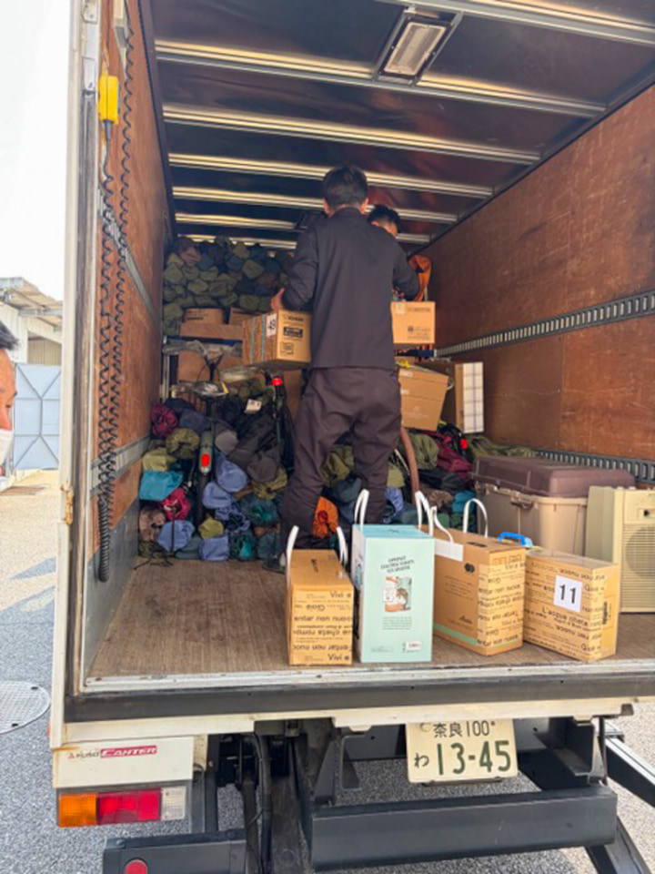 お花見準備の様子